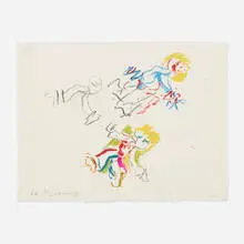 Composition for Lisa by Willem de Kooning, 1984, lithograph in colors on wove paper, sold Jun 2021