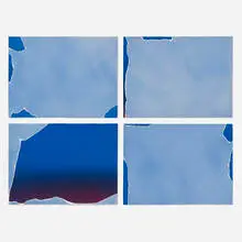 Four Part Torn Cloud by Joe Goode, 1972, four lithographs in colors on Arches, sold Jun 2021