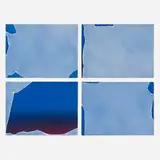 Joe Goode, Four Part Torn Cloud, 1972, four lithographs in colors on Arches