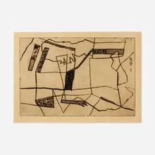 Ralston Crawford, Crack-up, 1949, etching