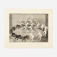 M. C. Escher, Encounter, lithograph