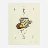 Claes Oldenburg, Do-nut and Mug, 1995, lithograph in six colors on cream Kochi Kozo paper