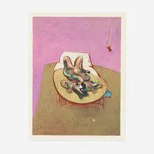 Lying Figure by Francis Bacon, 1966, lithograph in colors on Chiffon Mandeure, sold Jun 2021