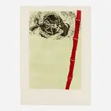 Susan Rothenberg, Red Bamboo, 1991, woodcut on handmade Japanese paper