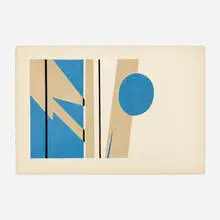 Ralston Crawford, S.S. De Grasse, 1952, lithograph in colors