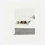 David Hockney, Cushions, 1968, etching with aquatint on wove paper