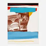 New York Cultural Institutions (from the New York, New York portfolio) by Robert Motherwell, 1982, lithograph in colors on Arches Cover mould-made paper with embossing, sold Jun 2021