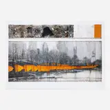 Christo, The Gates, from the Project for Central Park, New York City, c. 2004, lithograph in colors