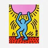 Keith Haring, International Youth Year, 1985, lithograph in colors on Arches