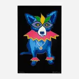 Party Animal: Black by George Rodrigue, 1995, screenprint in colors, sold Jun 2021