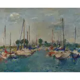 Anthony J. Cooper, Boats at Rest (Belmont Harbor, Chicago, Illinois), 1982