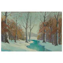 Carl Berglund, River Landscape in Winter, 1937
