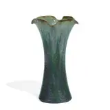 Fulper Pottery, Cucumber Crystalline waisted vase