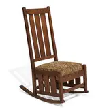 sewing rocker, #387 by Gustav Stickley, sold Oct 2021