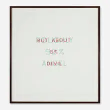 Roughly 92% Angel, But About 8% Devil by Ed Ruscha, 1982, aquatint and etching on paper, sold Apr 2013