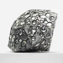 John Torreano, untitled, c. 1985, lacquered wood, glass, silicon