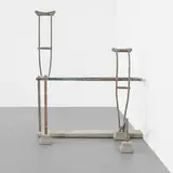 Margaret Wharton, Hospitable Prayer, 1989, lacquered copper foil over wood, concrete