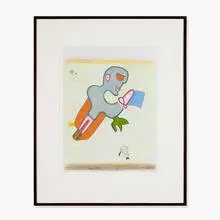 untitled by Karl Wirsum, c. 1980, graphite and colored pencil on paper, sold Apr 2013
