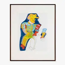 untitled by Karl Wirsum, c. 1980, graphite and colored pencil on paper, sold Apr 2013