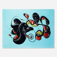 Glopschlop by Kenny Scharf, 1999-2000, oil, acrylic and enamel on canvas, sold Apr 2013