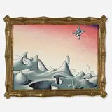 Kenny Scharf, Softscape, 1999, oil on canvas in artist's frame