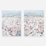 Massimo Vitali, Madima Ragnodoro (diptych), 2006, offset lithographs on paper