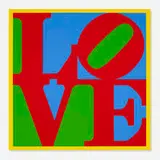 Heliotherapy Love by Robert Indiana, 1995, screenprint on board, sold Apr 2013