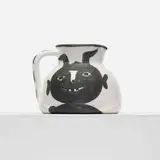 Heads pitcher by Pablo Picasso, 1956, enameled black and white earthenware with parrafin decoration, sold Apr 2013