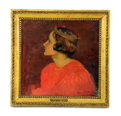 Agnes Slott-Møller, Untitled, oil on canvas 37 x 37cm