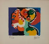 Karel Appel, Tête, 1974, color screenprint on paper; signed and dated 'appel 74' in pencil l.r