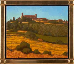 Barry McCuan, Montréal de L'Aude, oil on canvas