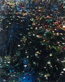 John Wawrzonek, Leaves and Light on Black Water,, Dye transfer print; titled