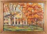 M.D. Plummer, College Hall, Amherst College, oil on canvas