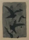 Georges Braque, Birds in Flight, 1962, Etching on paper; unsigned; impression from the canceled plate