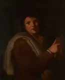 Bartolomé Esteban Murillo, Sausage Eater, oil on canvas mounted to board