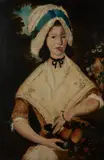 European School, Portrait of a Young Woman Holding Fruit