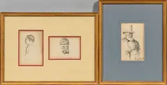 Howard Everett Smith, Three drawings, graphite on paper