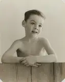 Charles DuBois Hodges, Untitled (Young Boy),, Gelatin silver print; stamped 'PHOTOGRAPH BY CHARLES DUBOIS HODGES AGAWAM CENTER, MASS' on the verso; matted
