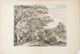 Adam Frans van der Meulen, Three Engraved Vistas,, Veuë de la Ville d'Ardres..., Veuë de Leuve, and Scène de chasse