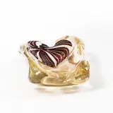 Murano Glass Ashtray, circa 1950, unsigned, lg. 7 1/8 in. (18 cm).