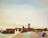 Carl Grossberg, Dorflandschaft (Erlach bei Würzburg)