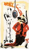 Jonathan Meese, Noël Coward is back XV (Schmuck und Macht), 2006, Öl, Photographie, Lack, Schmuck und Haarbänder auf Leinwand