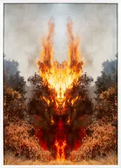 FEUER MIT FEUER (TEST APPARAT #1) by Julius von Bismarck, 2020, Archiv-Pigmentdruck auf Barytpapier, im Künstlerrahmen, sold Nov 2025