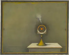 ein Phänomen by Friedrich Meckseper, 1967, Öl auf Leinwand, sold Jun 2025