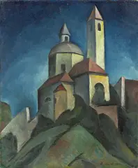 Alexander Kanoldt, Kapelle, 1920, Öl auf Leinwand