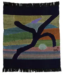 Woty Werner, Entspannung, 1953, Bildwirkerei aus Seide, Wolle und Baumwolle