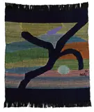 Woty Werner, Entspannung, 1953, Bildwirkerei aus Seide, Wolle und Baumwolle