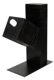 Omega vase by Ettore Sottsass, 1995, Stained ash, enameled aluminum and cased glass, sold May 2012
