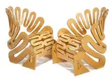 Gregg Fleishman, Pair of New Wave plywood chairs, 1994, Laminated birch