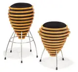 Lisa Krohn, Pair of Beehive stools, 1994, Laminated wood and metal